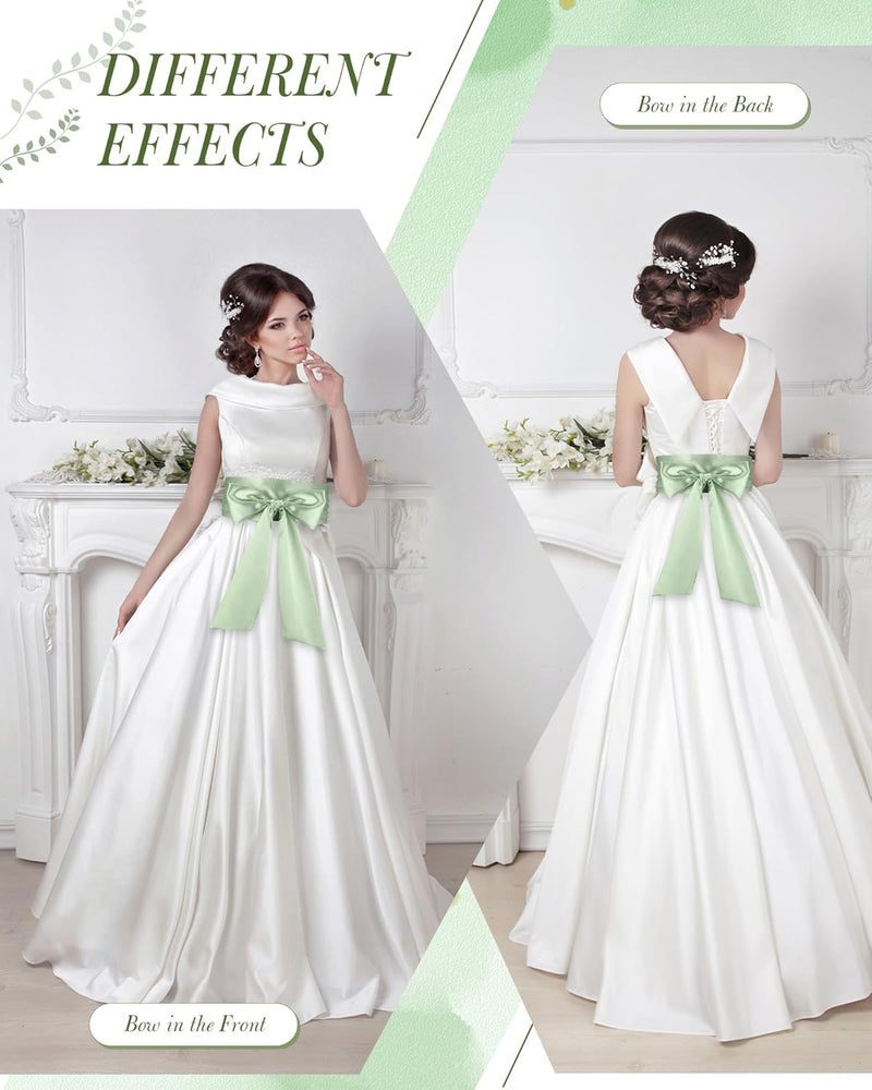 Glitopper Women Satin Waist Belts Dress Sash Waist Belt for Special Occasion Bridal Wedding Prom Formal 3.5'' Wide - Image 4